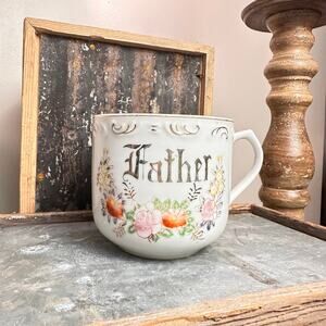 19th Century Gilded Fathers Mug , Vintage Shaving Mug